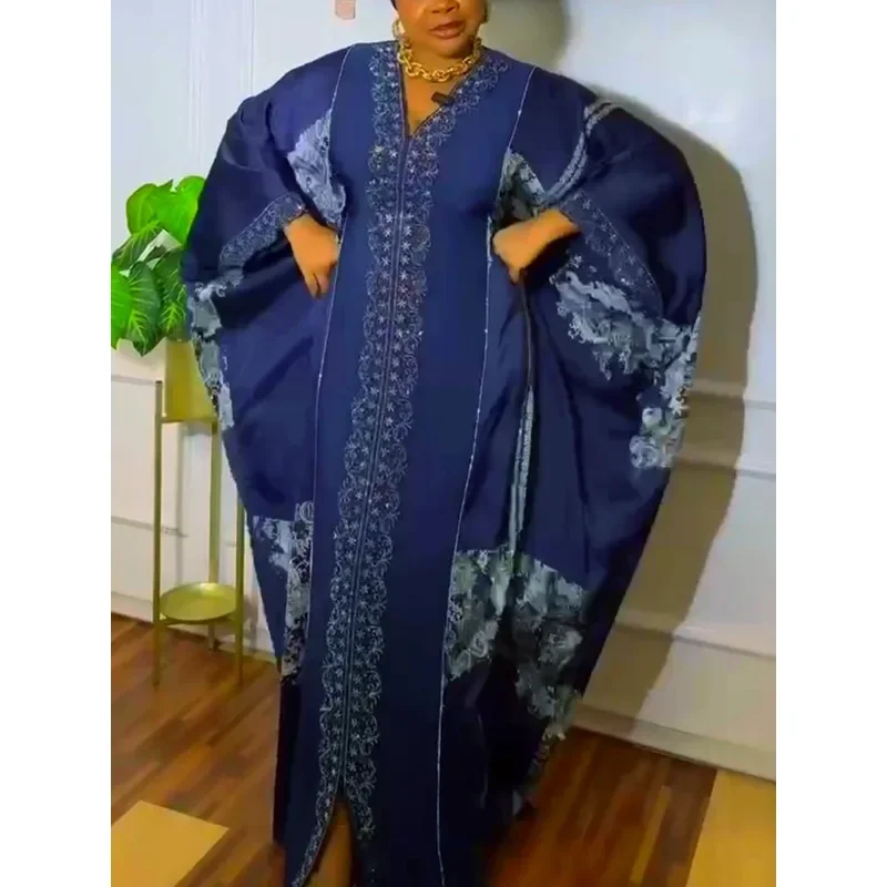 

Customized Abayas For Women Dubai Luxury 2025 African Muslim Fashion Dress Caftan Marocain Evening Party Dresses Boubou Robe Dje