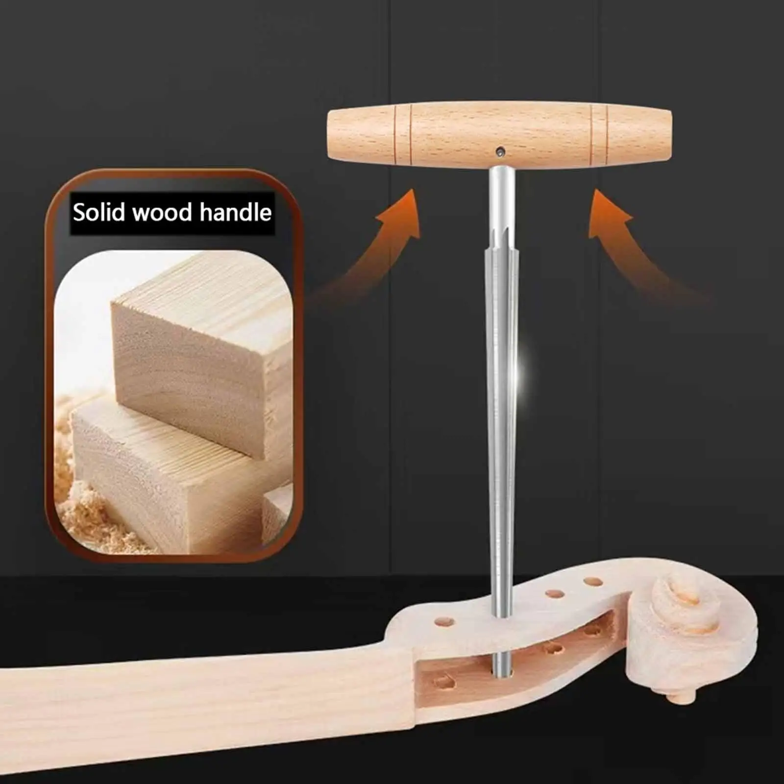 

Развертка для скрипки, инструменты для мастеров, инструменты для изготовления скрипки, 1:26 конус, компактный, прочный, увеличенный, для бритья, насадки для настройки колышка