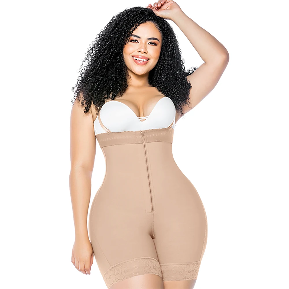 Fajas Colombianas Butt Lifter Shapewear Belly Control Panties Crotch with Zipper Slimming Waist Trainer Compression BodyShaper