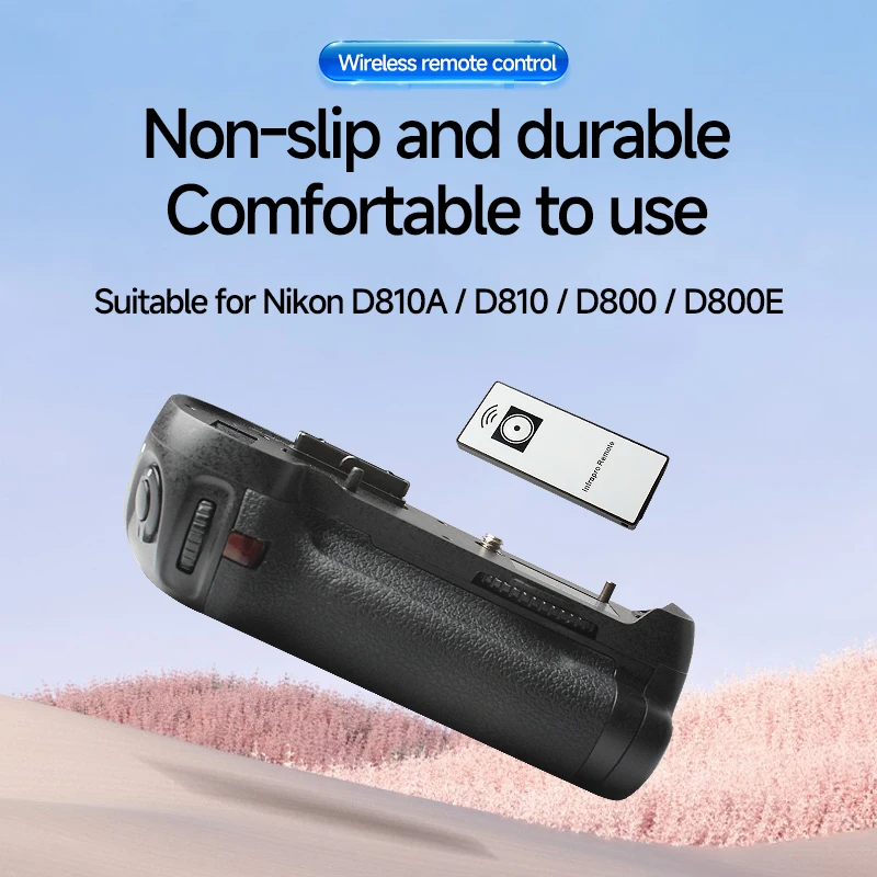 MB-D12 Vertical Battery Grip for Nikon D810A D810 D800 D800E Work with EN-EL15 EN-EL18 & AA for Professional Photography