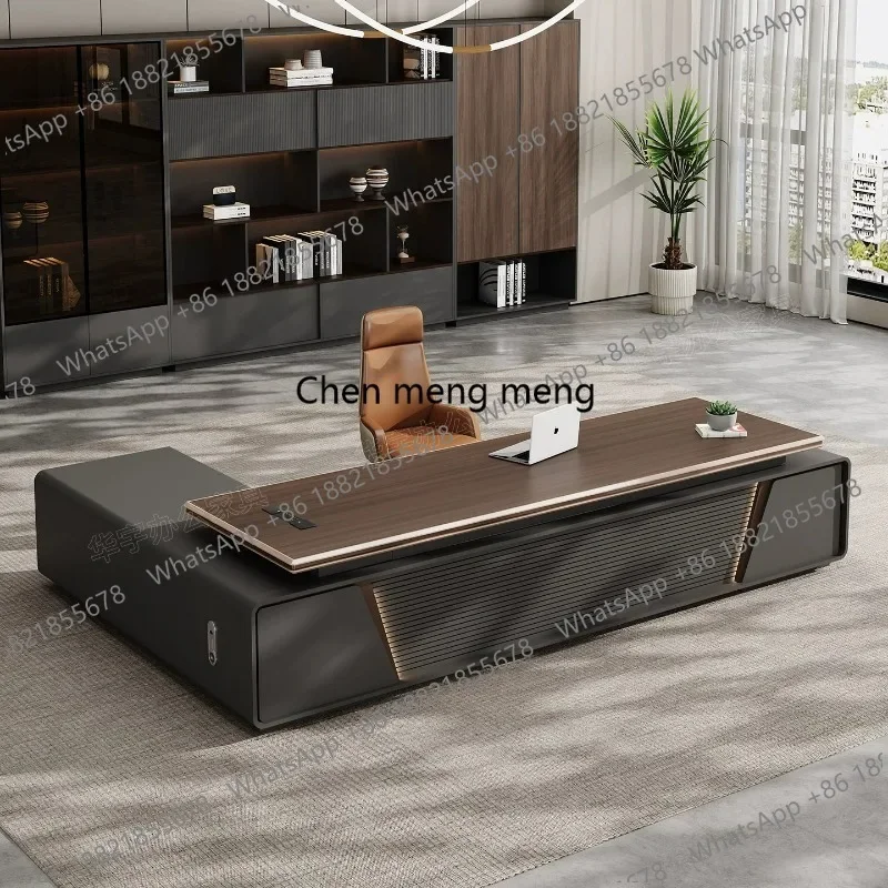 D80 2026 New Boss Desk Light Luxury General Manager High-end Chairperson's Office Large Class Desk