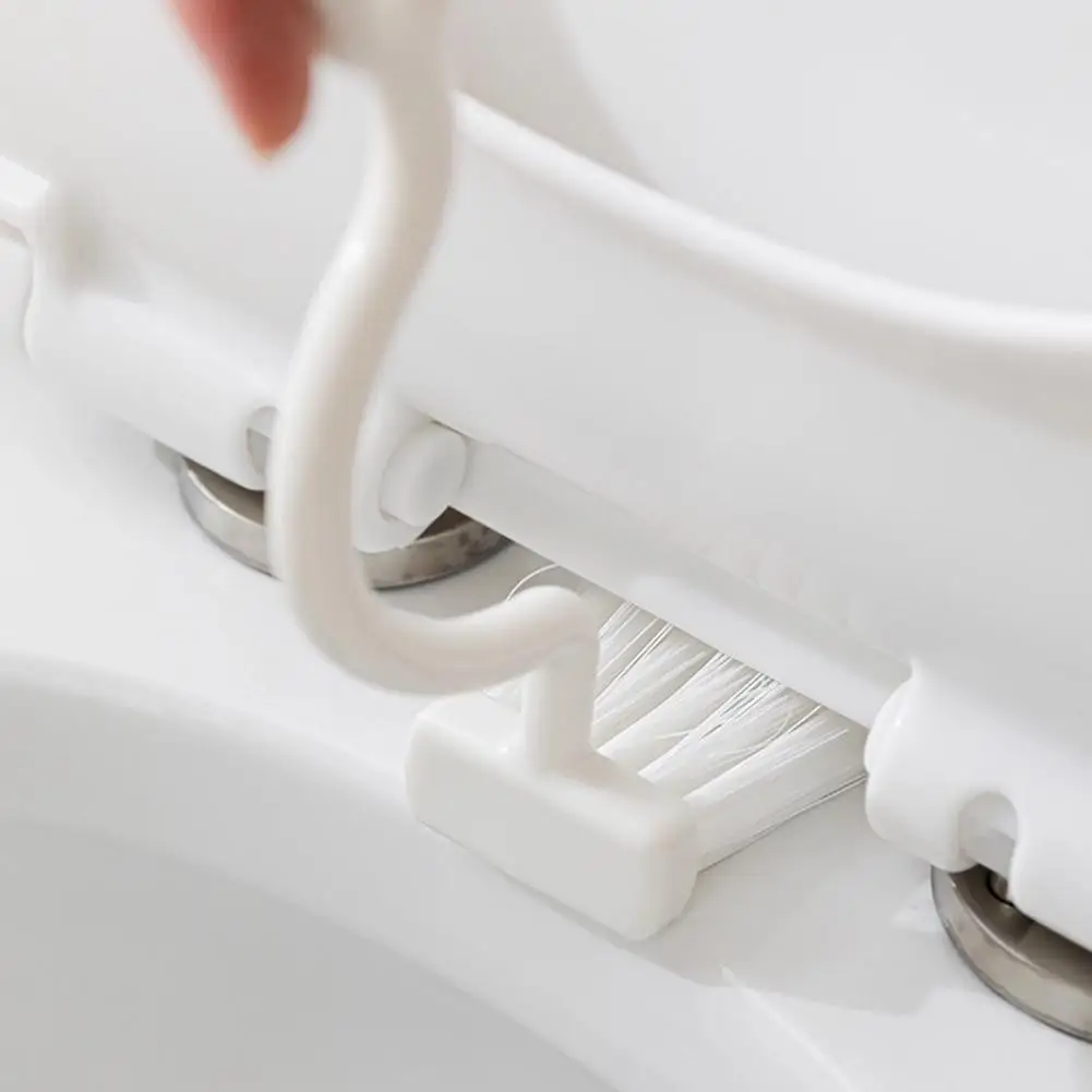 

Toilet Scrubber Toilet Brush with Extended Bristles S-shaped Head Scrubber Wall-mounted Long Handle Cleaner for Stain Removal No