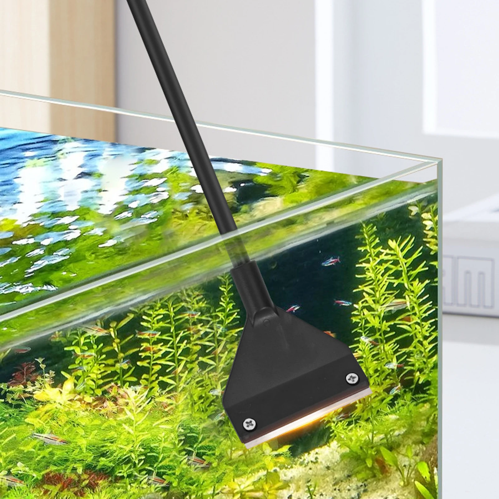 Algae Scraper Blade - 1パック藻類除去器 手動ガラスクリーナー 魚水槽水草タンク清掃ツール 耐久性のある33cm 48cmブレード