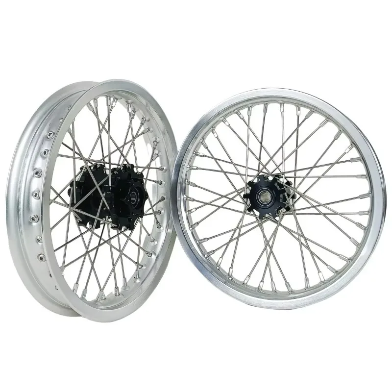 

Zuimi High-end Fit Light Bee X 14 Inch Wheel Sets Silver Rim Black Hub Electric Motorcycle Wheels