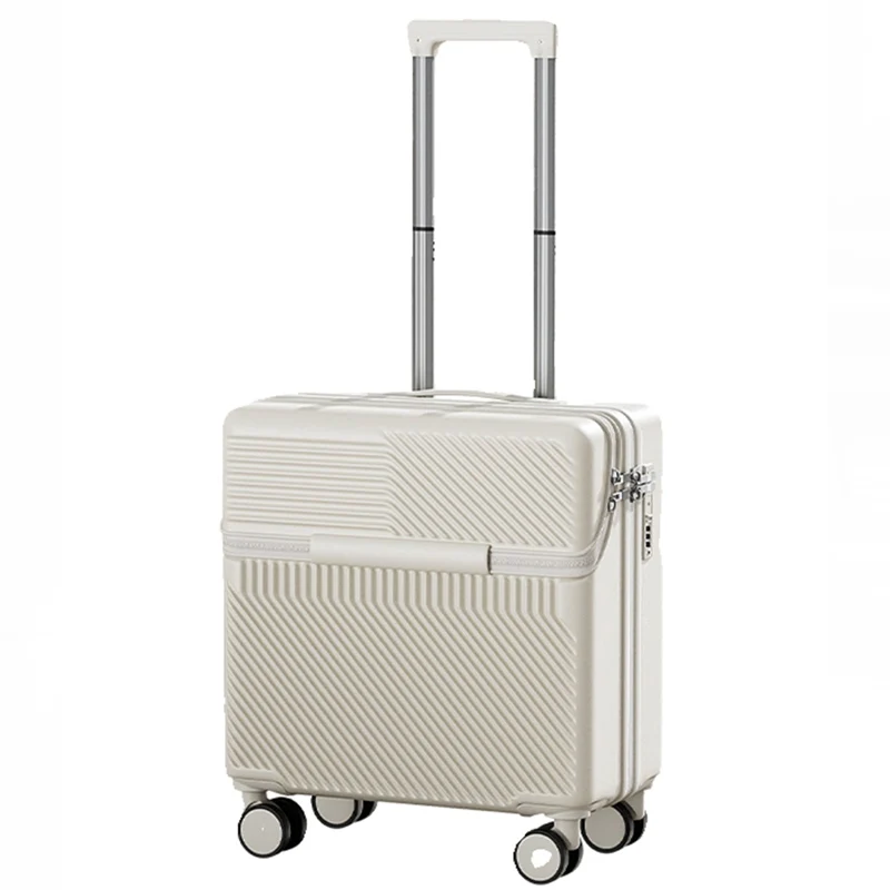 

18-20-дюймовый передний чемодан на колесиках, легкий женский чемодан на колесиках с бесшумными колесами, дорожный чемодан с кодовым замком