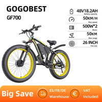 GOGOBEST GF700  All-Terrain Electric Bike 26 inch Adult E-Mountain Bike 500W*2 48V 18.2Ah Battery ,City Electric Bicycle
