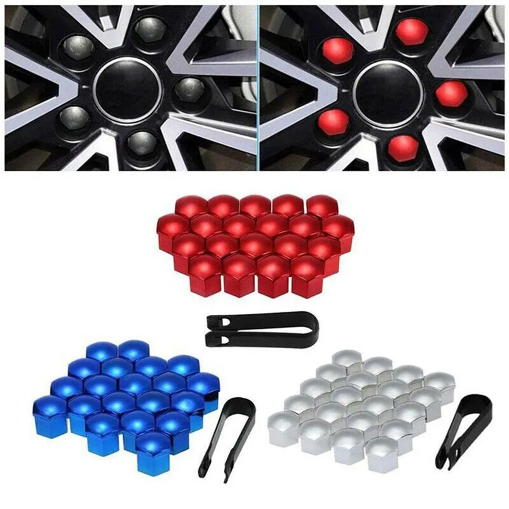 Removal Tool Wheel Nut Bolt Cap Wheel Nut Cap Nuts Bolt Rims Silver Plating Electroplated Blue Electroplated Red