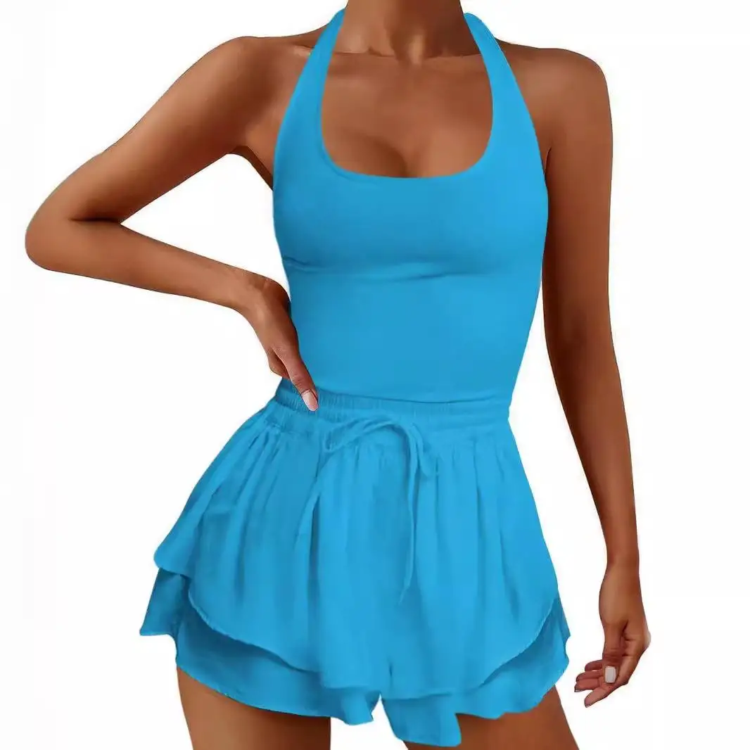 

Outdoor Sports Ba Cross Jumpsuit Yoga Suit Tennis Women's Faion Set Summer 2023 No Brand Registered Trademark