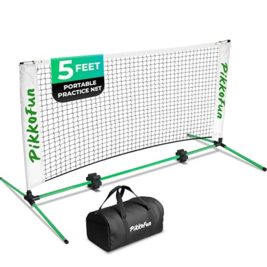 Mini Red de Pickleball de 5 Pies de Ancho, Red Portátil Pequeña para Práctica de Dink, para Interiores y Exteriores, Instalación sin Herramientas en 60 Segundos, Incluye Bolsa de Transporte