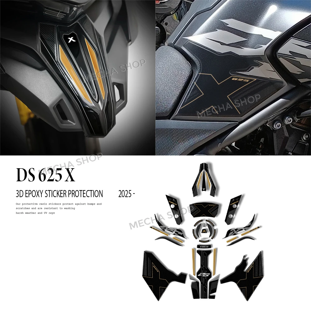 

For Voge Valico 625DSX DSX 625 2025 Tank Pad Protector Side Tank Motorcycle Accessories 3D Stickers