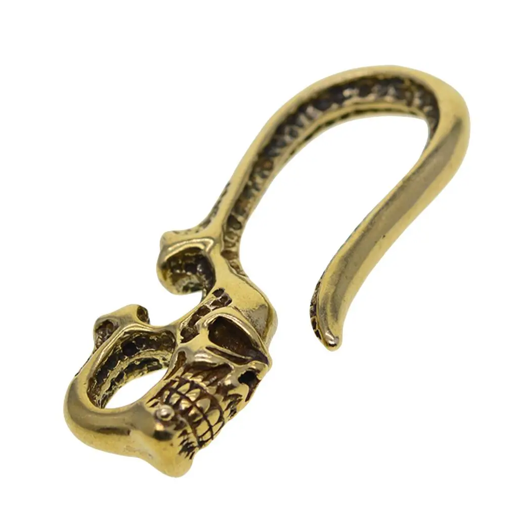 Messing Skelett Vintage Schlüssel anhänger Haken Brieftasche Clip Zubehör Auto Schlüssel bund Anhänger Retro Gürtel hängen