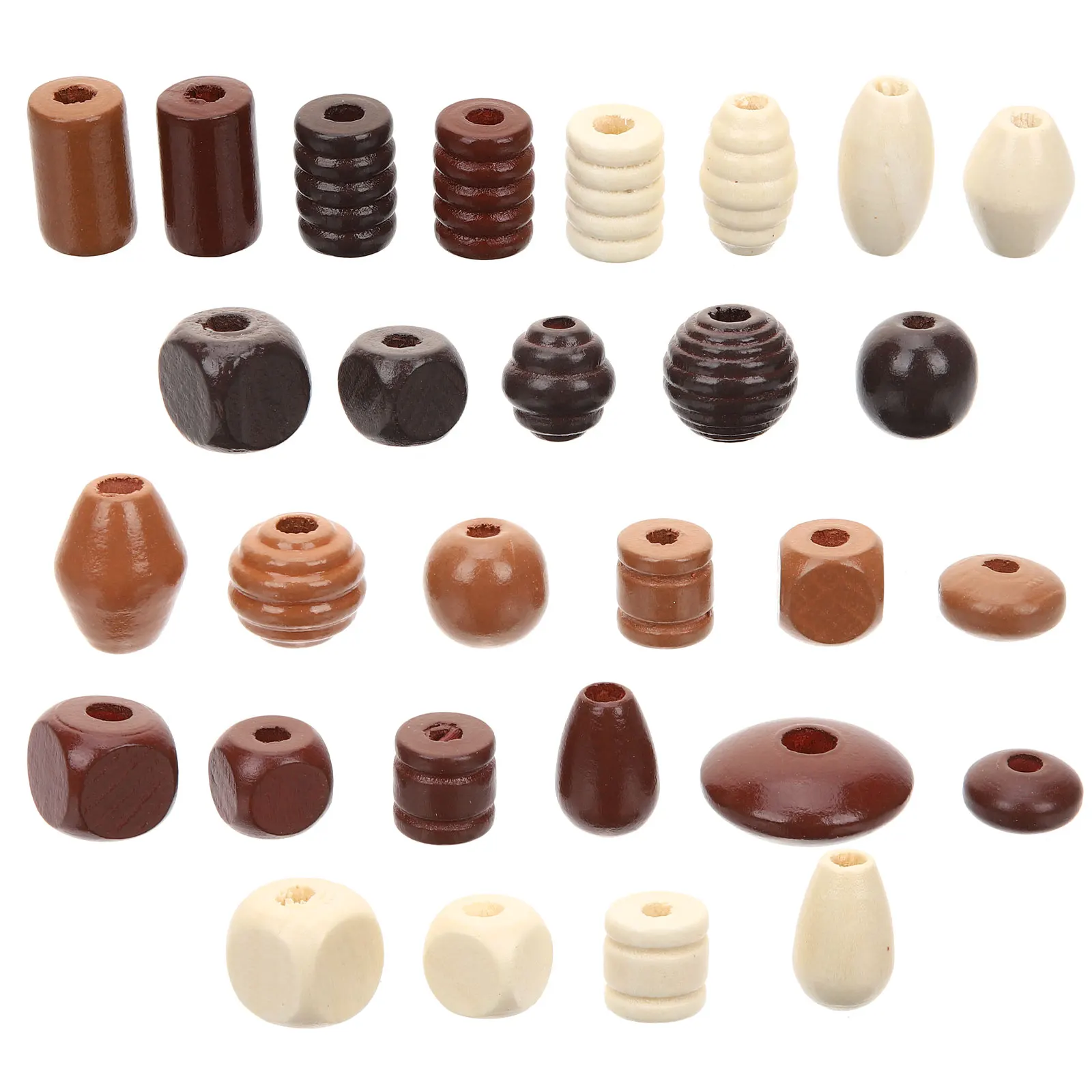 

Retro Style Wood Beads Unique Spacer Loose Garland Making Jewelry Gift Diy Wooden Beaded String