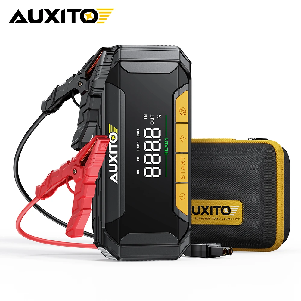 

AUXITO 12V Auto Battery Jump Starter Boost Force Start Function With USB Quick Charge 20,000mAh Jump Box Portable Power Bank