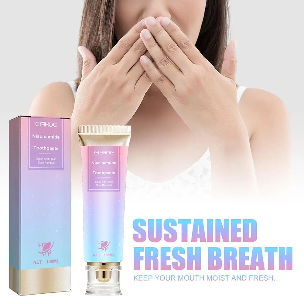 

Dazzling White Toothpaste Fresh Breath Niacinamide Teeth Cleaning Toothpaste Care Toothpaste 100g Refreshing Oral Breath I7B5