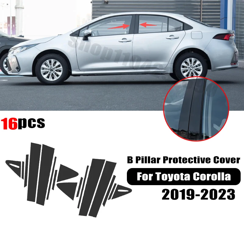 For Toyota Corolla 2019-2023 Car window decorative cover center protective film pillar B C pillar sticker Car Accessories