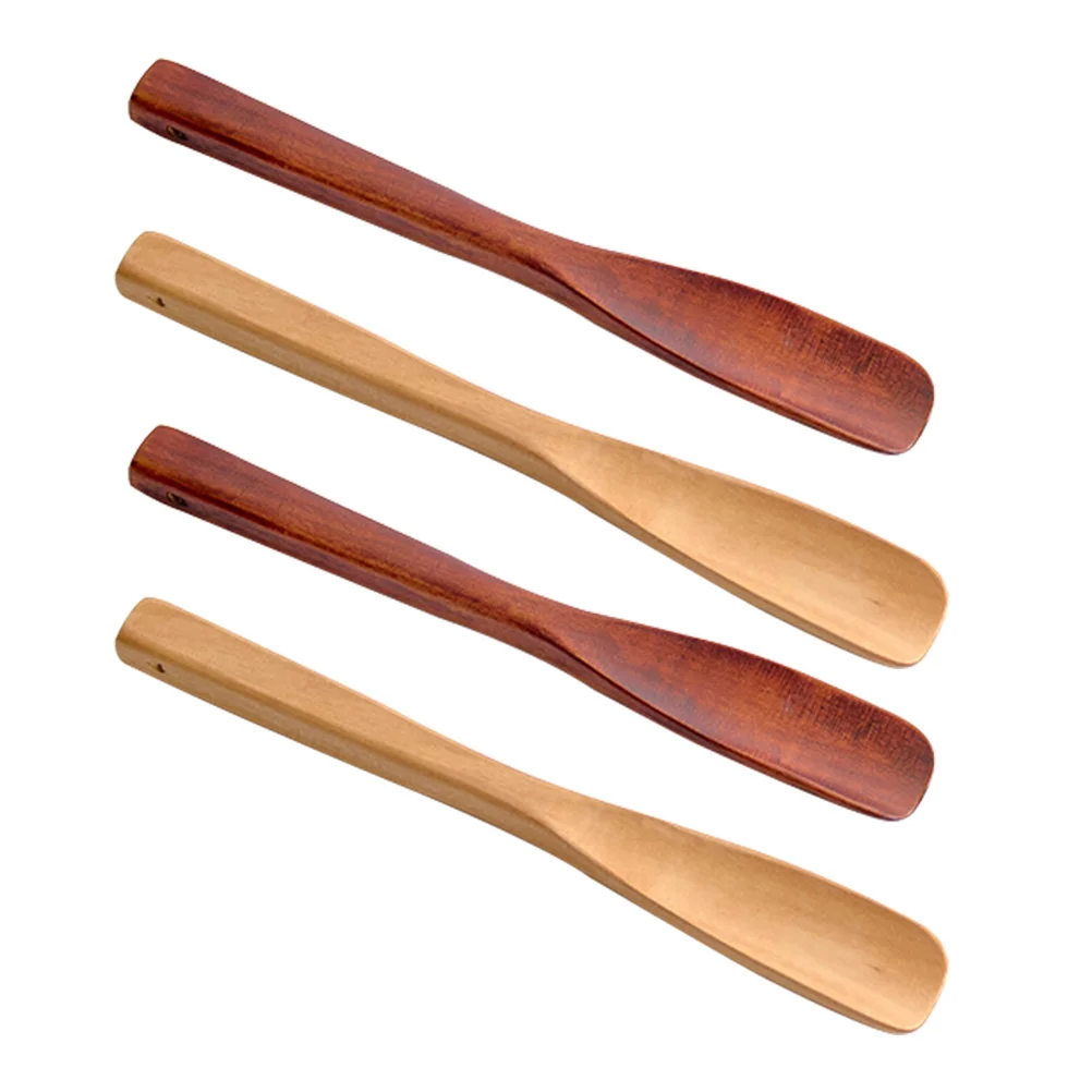 

4 Pcs Shoehorn Wooden Lifters Supplies Horns Portable Shoehorns Gifts Household