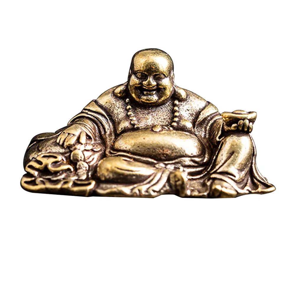 1Pcs Maitreya Design Ornament Sturdy Copper Material Chic Home Adornment Desktop Decor Feng Shui Statue