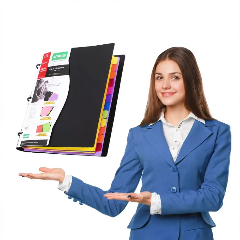 Classeur à intercalaires A4 pour Benwuyou, avec 3 trous, idéal pour organiser les documents, parfait pour le bureau et l’école.