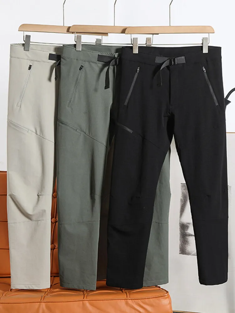

Qui Dry Breathable Casual Pants Soft ell Men's Spring Summer Straight Leg Lightweight Hiking Mountain Climbing Pants