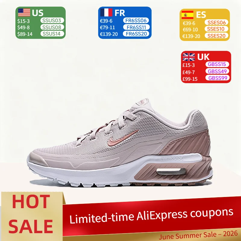 

Nike Air Max BIA Comfortable, Durable, Slip-Resistant, Versatile Low-Top Casual Running Shoes for Women in Light Pink IO9414-600