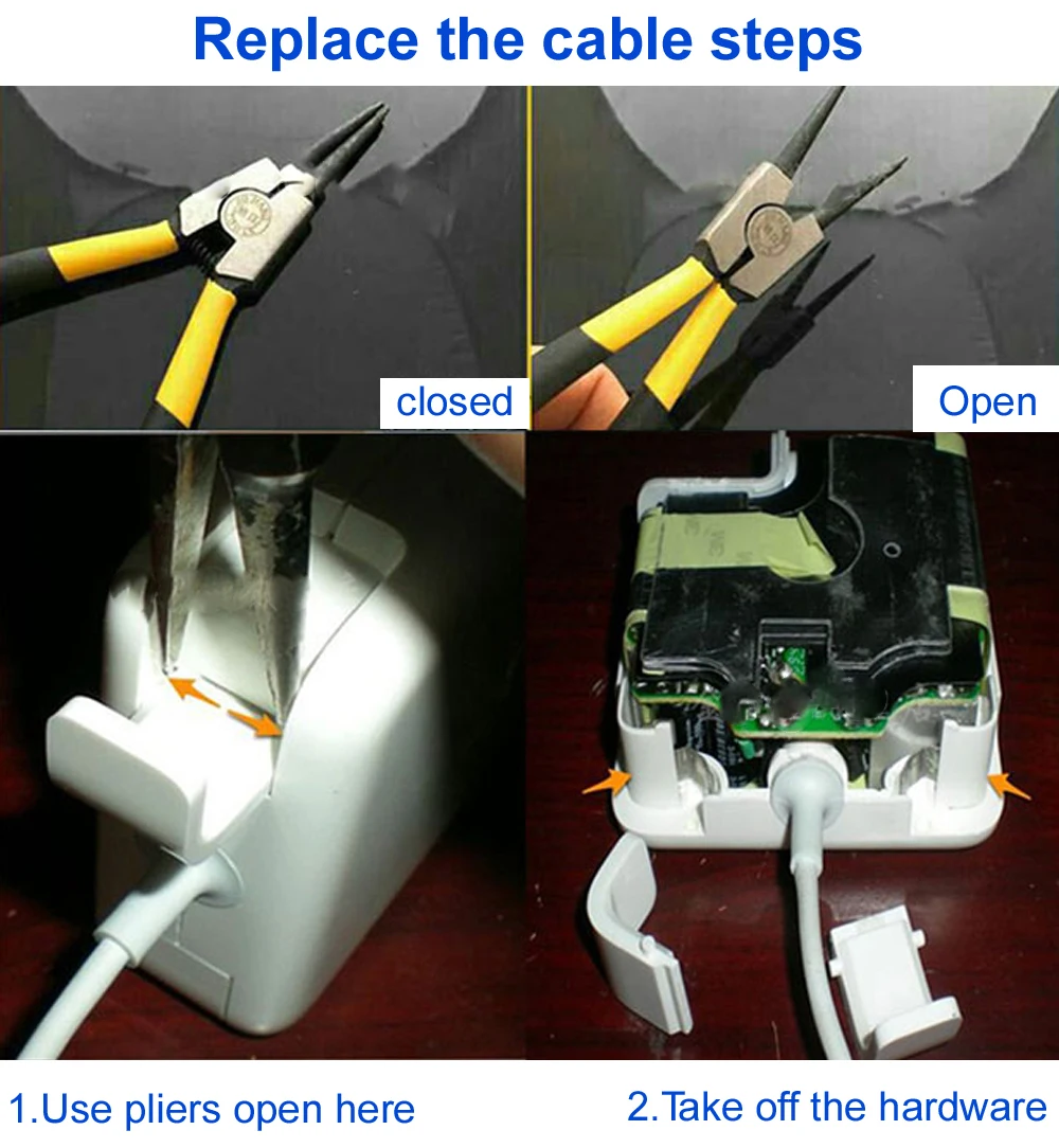 Reparatur Ersatz magnetische AC/DC Magsaf * 1 2 Adapter Kabel Kabel für Apple MacBook Air Pro 45W 60W 85W Ladegerät