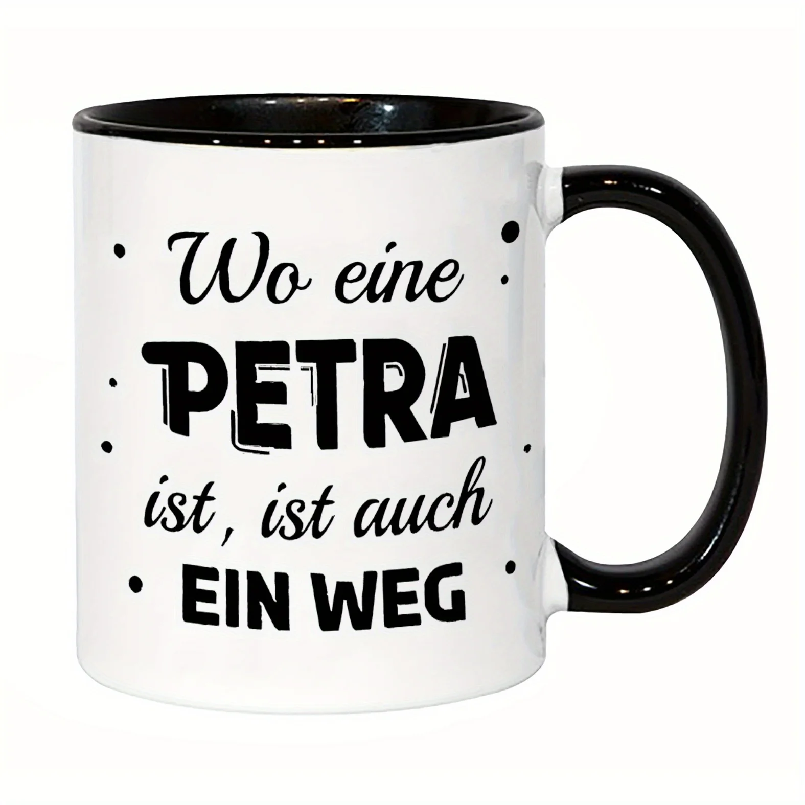 1pc Of 7-Color Ceramic Mug, 11Oz/325Ml, A Fun Gift, Microwave Safe, Holiday Present, Where There Is Petra, There Is A Way