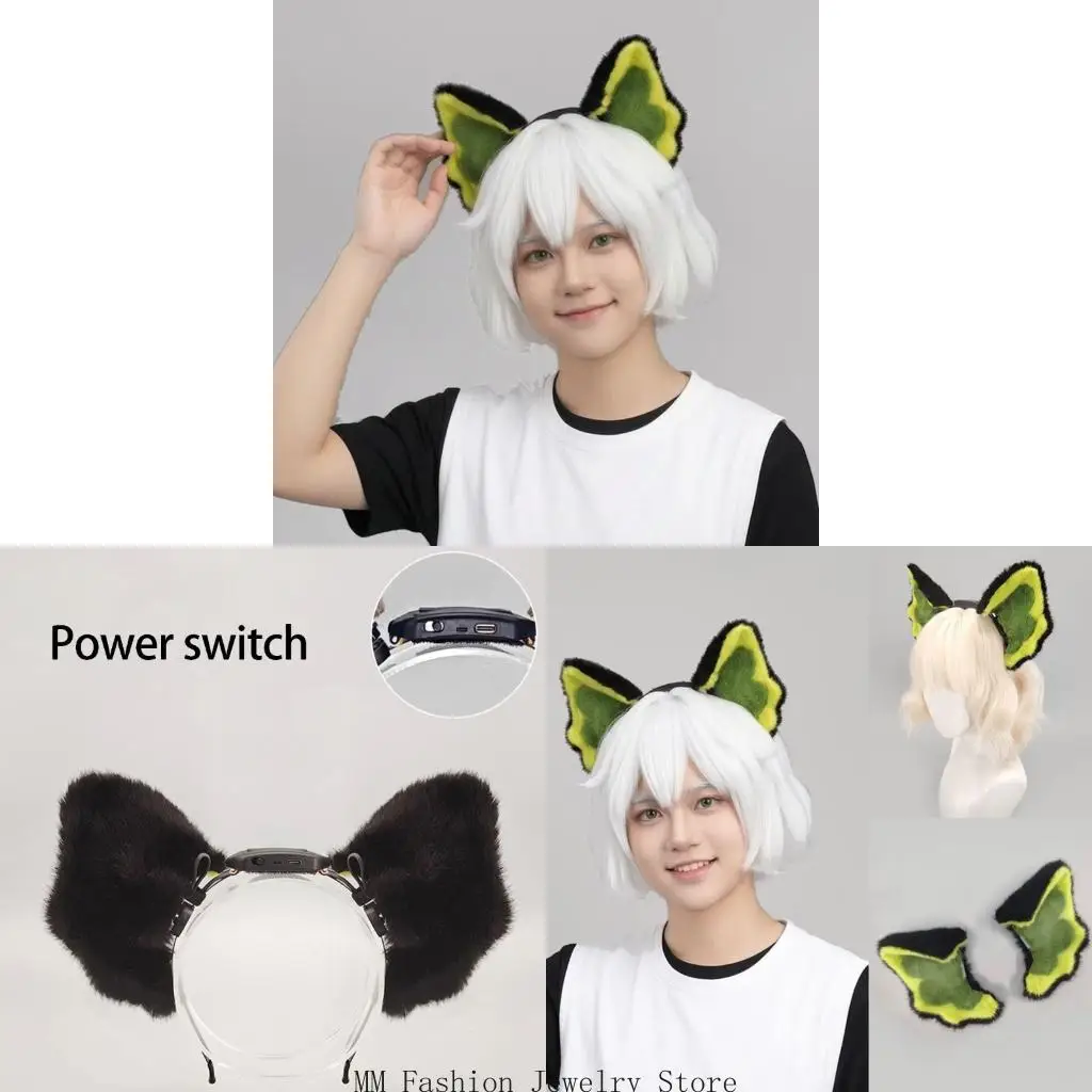 cosplay-oreilles-chaton-bandeau-d'oreille-d'animal-fourrure-chaton-carnavals-fete-animee-fourrure-fete-costume-bete-d0ub