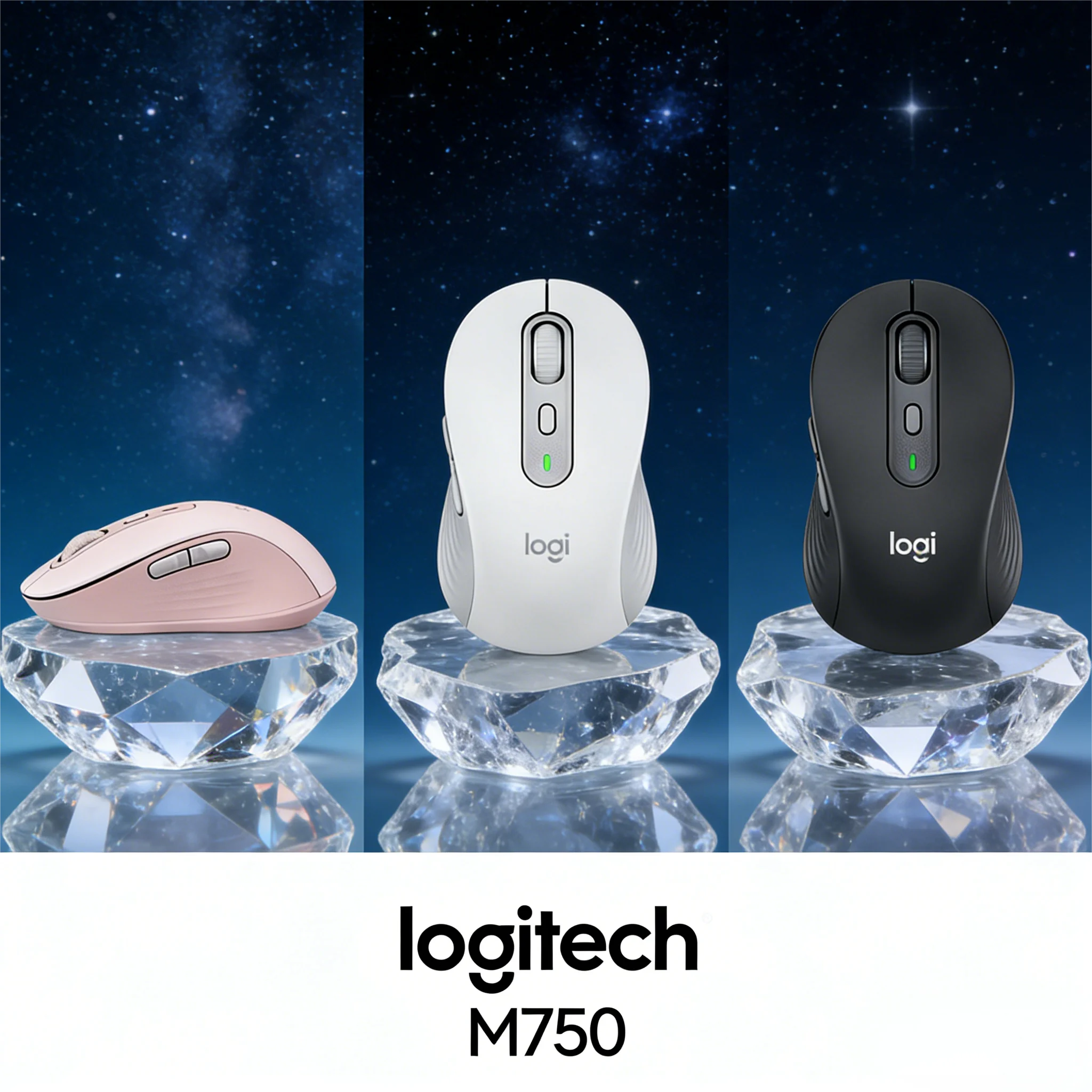 

Logitech M750 Ultra-Portable Wireless Mouse, Bluetooth Dual-Mode, Silent Cross-Screen for Business & Travel