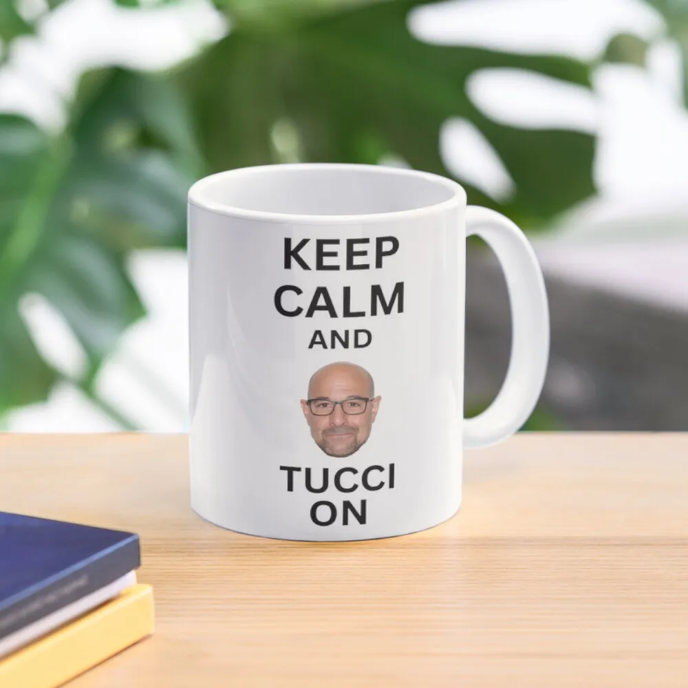 

keep calm and tucci on Coffee Mug Pottery Cups Coffee Thermal Mug Kawaii Cup Custom Cup
