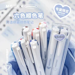 2pcs Kawaii Gel Pen Color Highlighter Set School Students Writing Pens Lot Ins Korean Japanese Kawaii School Stationery Supply