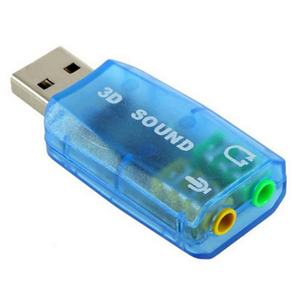 Computergeluidskaart 5.1-kanaals audio-interface Compatibiliteit van breed bestandsformaat 5.1 virtueel kanaalgeluid voor computer