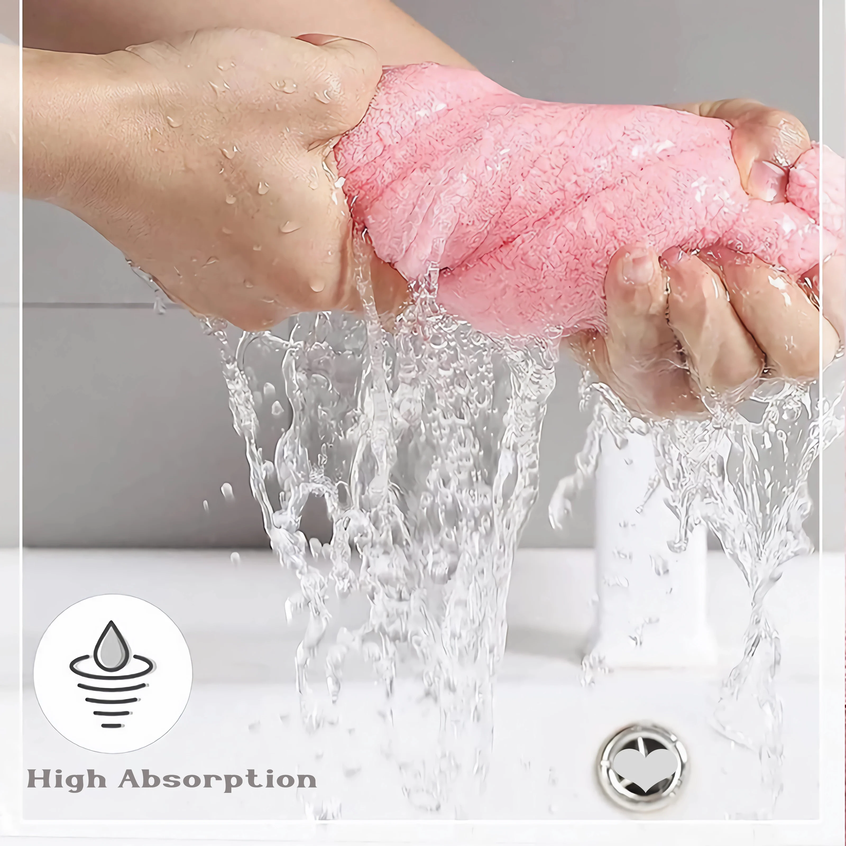 Towel Dry Hair Cap Microfiber Hair Drying Wrap Strong Water Absorbent Triangle Shower Hat