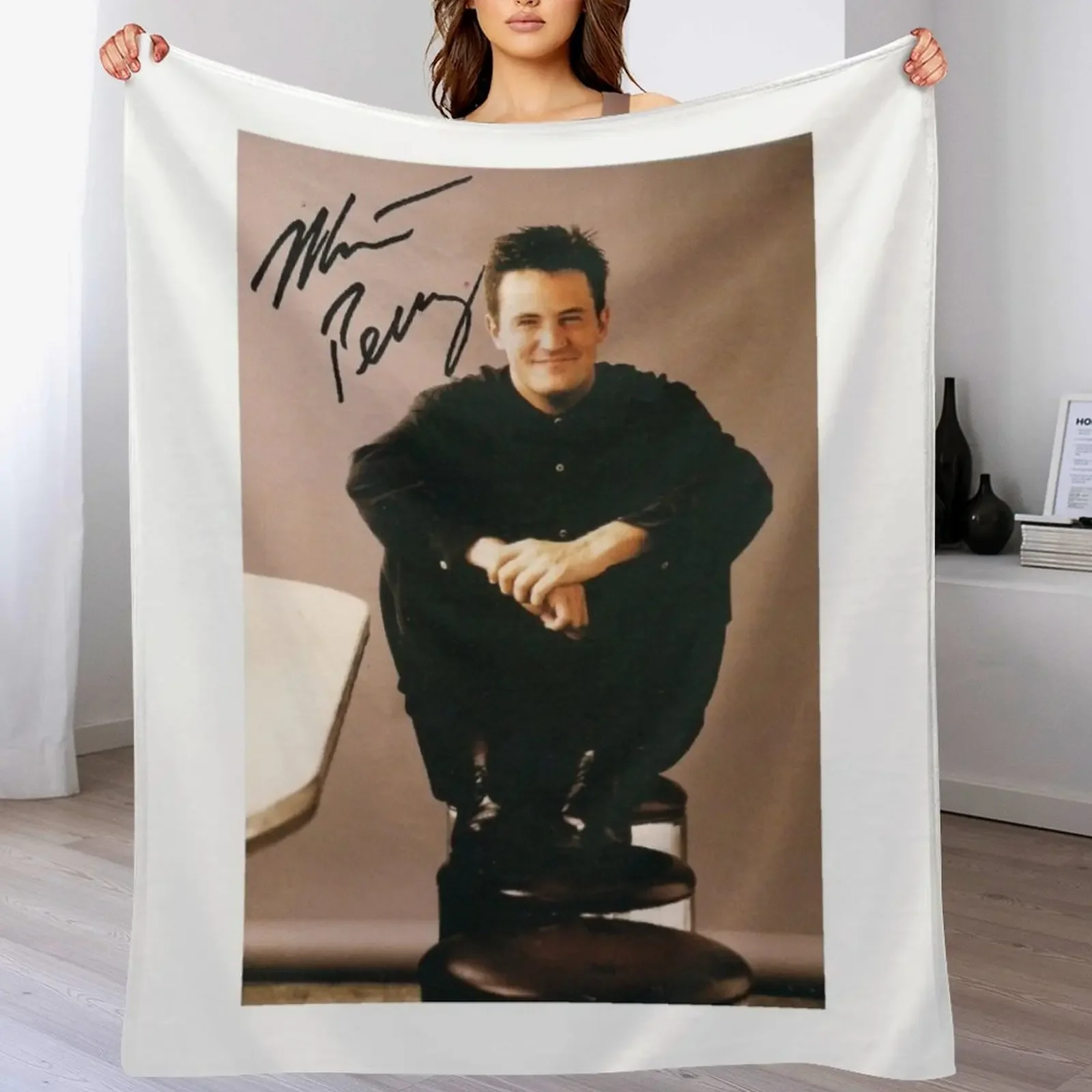 

Matthew Perry; Chandler bing Throw Blanket Winter beds bed plaid Tourist Quilt Blankets