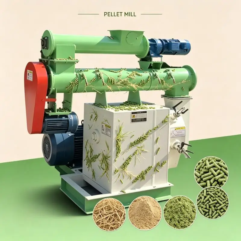 Ring Mold Granulator Sheep Pig Feed Processing Pellet Production Maker Machine for Make Grass Feed