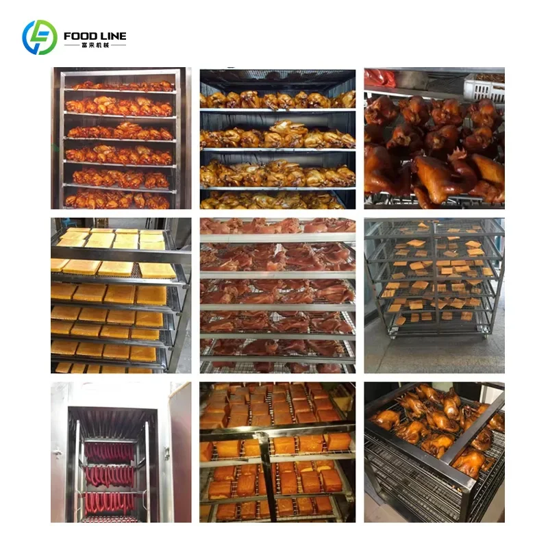 FL Meat Smoker Oven Stainless Steel Automatic Gas Heating Cooker For Sausage Bacon Commercial Processing Plant Customized