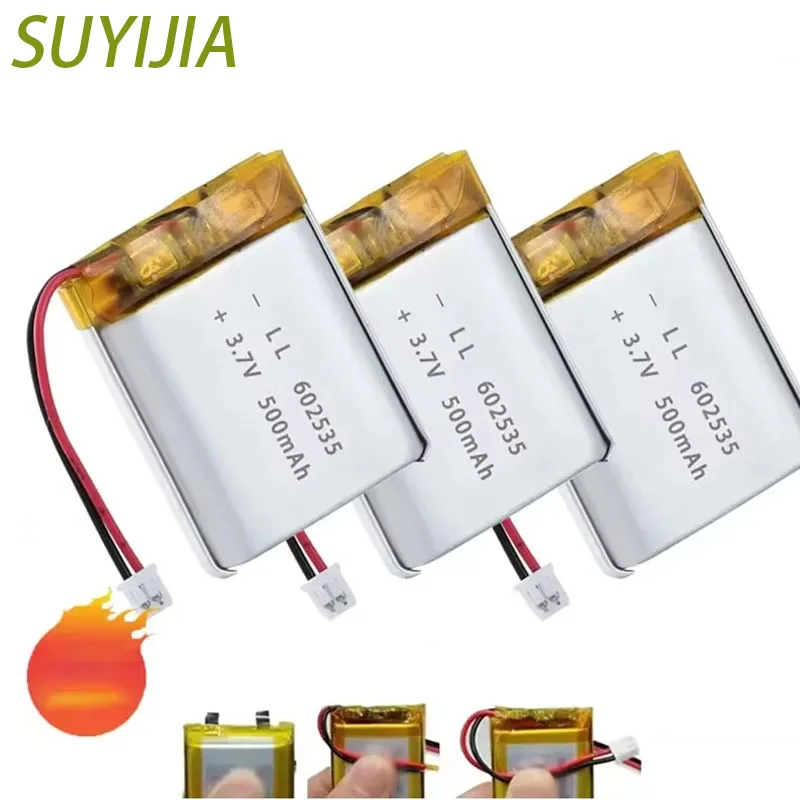 New 602535 500mAh 3.7V Rechargeable Li-Po Lithium Ion Polymer Battery for MP3 MP4 GPS Bluetooth Speaker Pos Machine