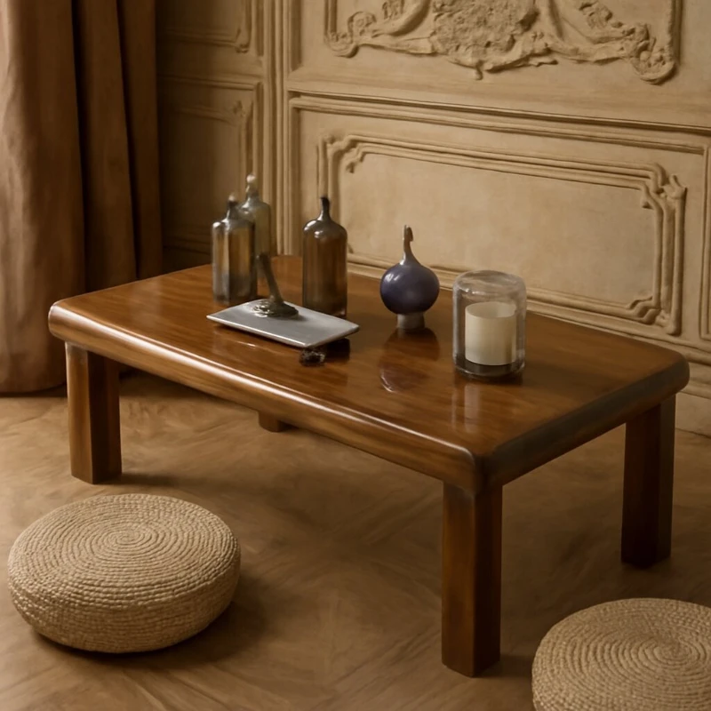 

BM125 Стол деревянный минималистичный Minimalist Solid Wood Japanese Table для спальни и подоконника компактный стиль