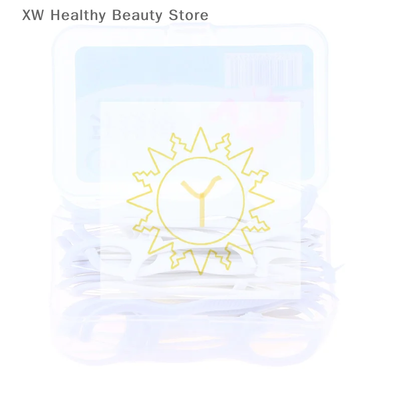 

50 шт./кор., портативная одноразовая зубная нить, пластиковая зубочистка, высоконатящая зубная нить, коробка для зубной нити ﻿ Уход за полостью рта