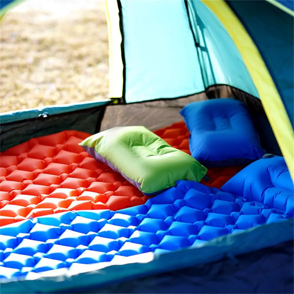 Camping Mat Ultra-light Camp Sleeping Pads Press Type V-shape Waterproof Quick Inflation Waterproof Air Mattress Camping Cots