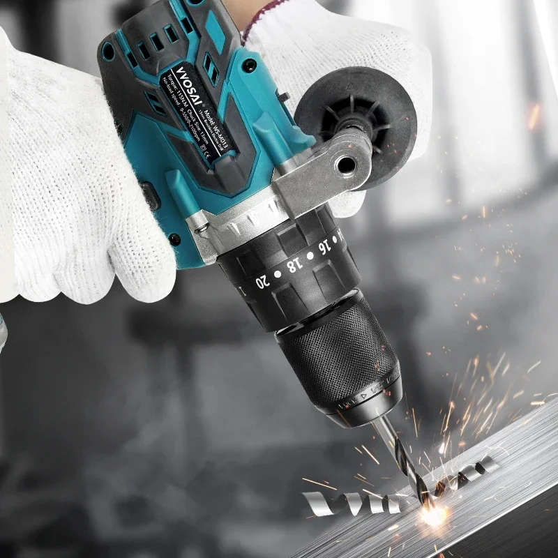 Imagem -04 - Vvosai 20v Brushless Furadeira Elétrica 20 Torque 115nm Chave de Fenda Chave de Fenda Chave de Fenda Li-ion Bateria de Energia Elétrica