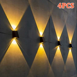 Impermeável LED Solar Power Wall Lights, Lâmpada da varanda para Villa, Pátio, Jardim, Iluminação exterior, Decoração de rua, Novo