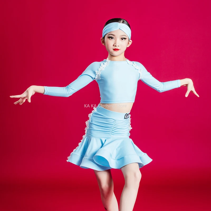 

Rumba Cha Cha Samba Latin Dance Dress Girls Latin Dance Clothes Kids Salsa Dance Costume Child Ballroom Tango Dresses Standard