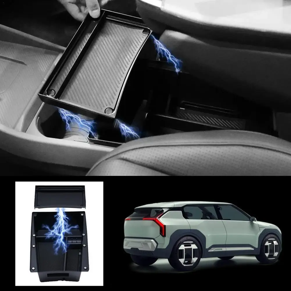 

Car Armrest Storage Box For Kia Ev3 Car Center Console Organizer Tray Automobile Interior Storage Accessories