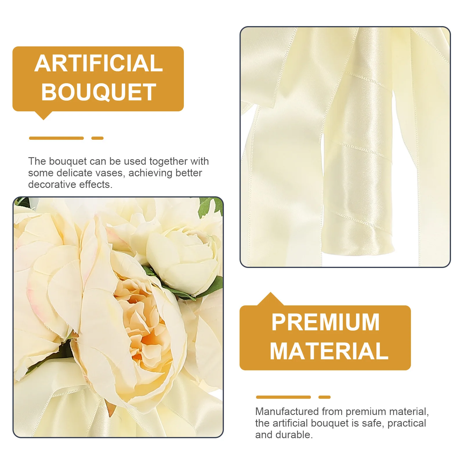 

Artificial Bridal Bouquet Fake Flower For Wedding Decoration Bride Holding Bouquet Table Centerpiece Beach Wedding