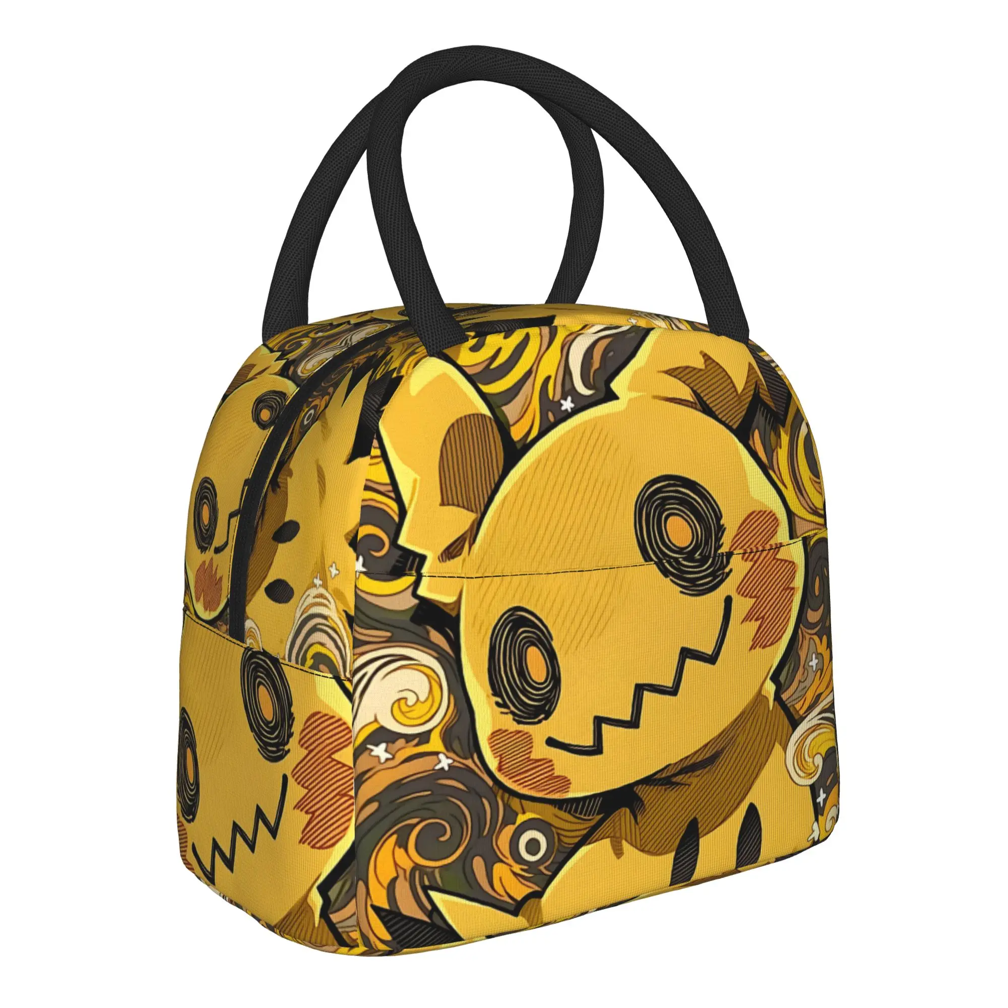 Pokemon Mimikyu Antique Yellow Handbag Insulated Lunch Bag Insulation Bento Pack Rice Bag  bolsa Student Bento Lunch Handbag
