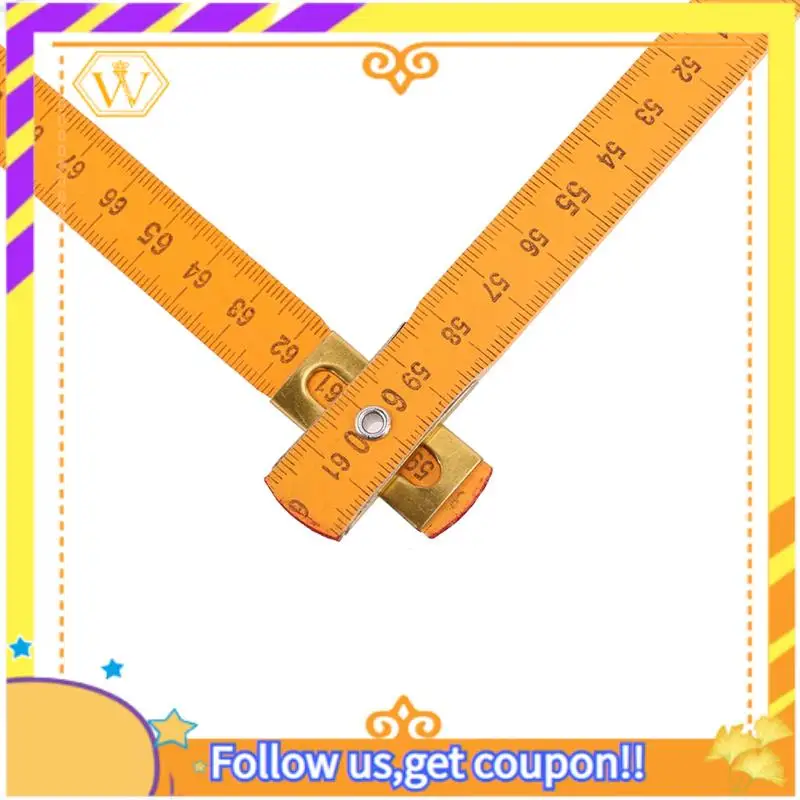 Régua dobrável de madeira portátil para carpinteiro A01K-3X 100 cm/39 polegadas