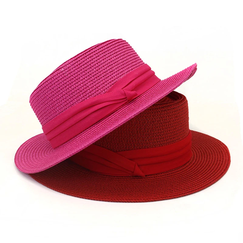 

Luxury Beach outing hats for women Men's cap Golf trucker hat sunhat summer new elegant panama Fashion straw hat Free shipping