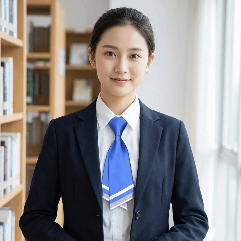 Fashion Stripe Small Necktie Suit Gravatas Double-layer Children Tie Neck Tie Lazy Ties School Uniform Tie