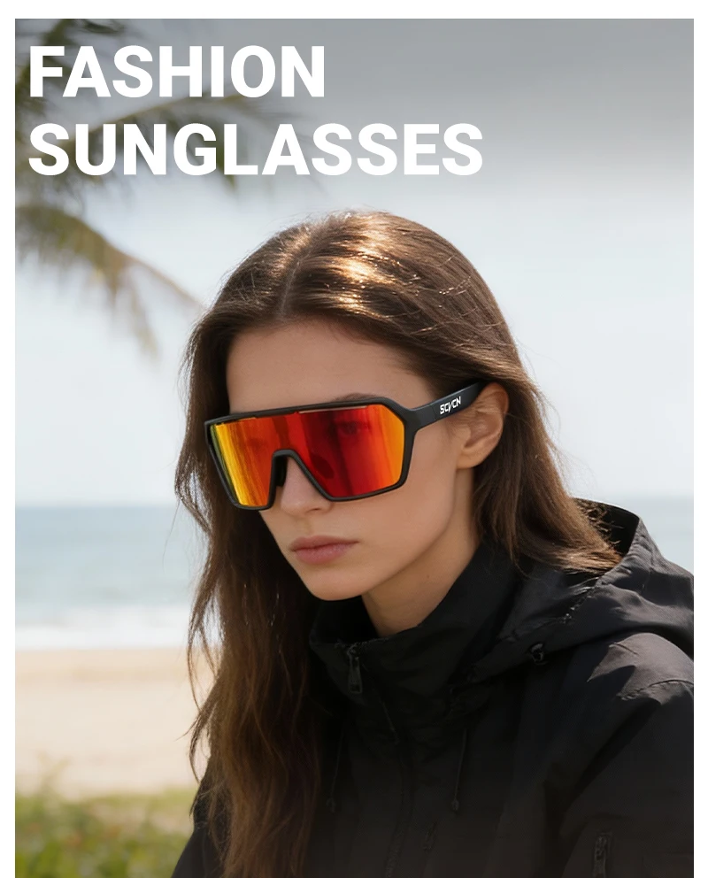 SCVCN Photochrome Sonnenbrille für Herren, Fahrradbrille, UV400n, Damen-Fahrbrille, MTB, Rennrad, Sport, Wandern, Eyewear, Laufen – Detail 1