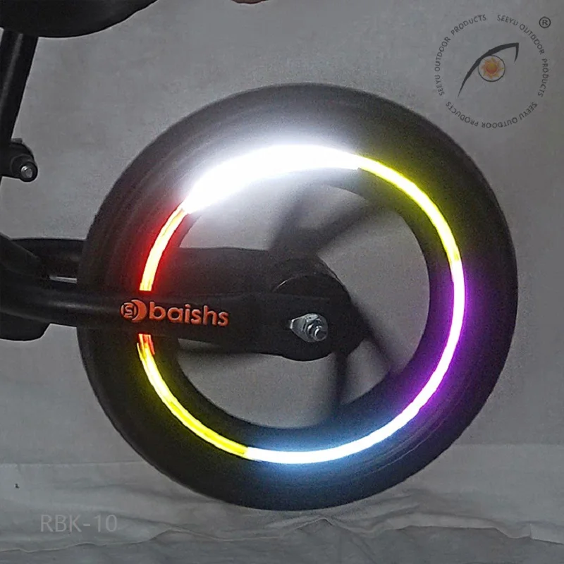 Reflective Tire Sticker Safety Sticker Color Kids Balance Bike Reflective Sticker Wheel Decal Bike Accessories